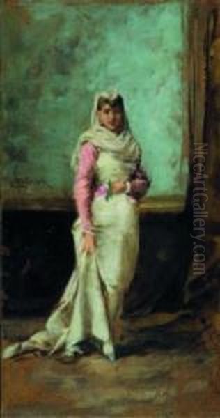 Figura Femminile Oil Painting by Pompeo Massini