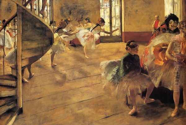 The Rehearsal 1877 Oil Painting by Edgar Degas