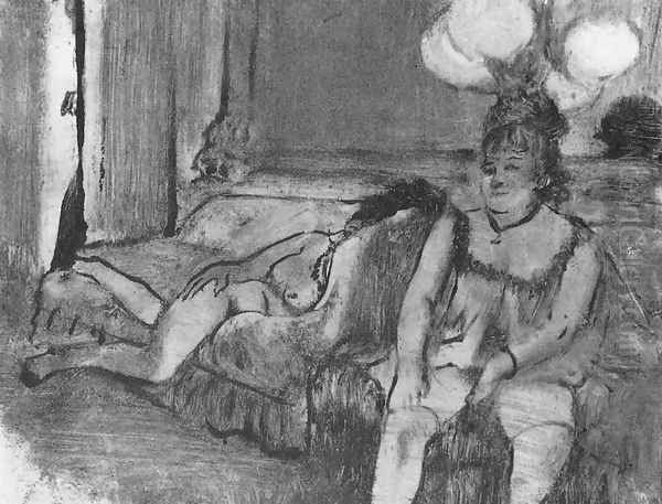 Resting Oil Painting by Edgar Degas