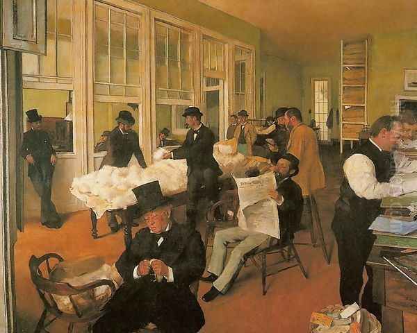 Portraits in an Office (New Orleans) Oil Painting by Edgar Degas