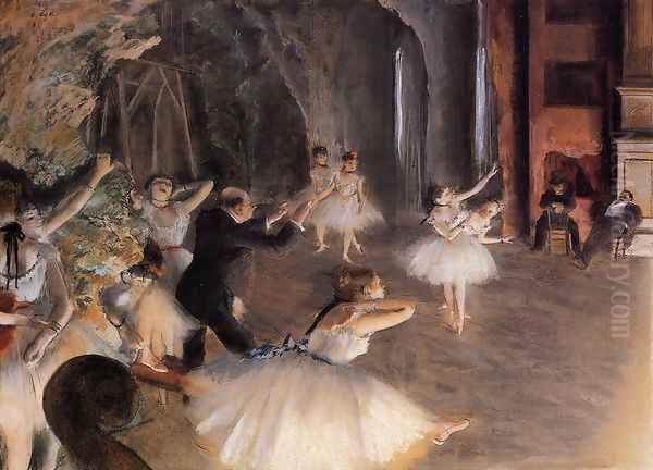 The Rehearsal on Stage Oil Painting by Edgar Degas