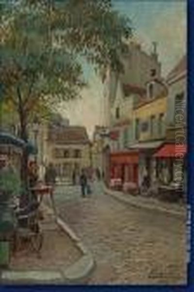 Place Du Tertre Oil Painting by Edouard Masson