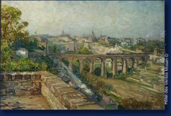 Luxembourg, Pont Du Chemin De Fer Oil Painting by Edouard Masson