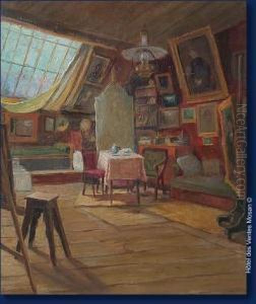 L'atelier De L'artistea Paris Oil Painting by Edouard Masson