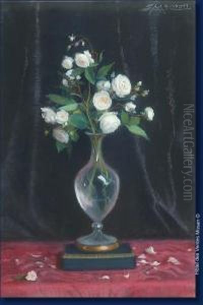 Bouquet De Roses Oil Painting by Edouard Masson