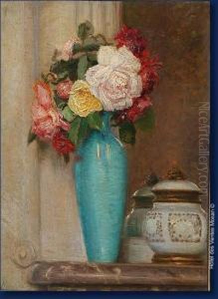 Le Bouquet De Roses by Edouard Masson