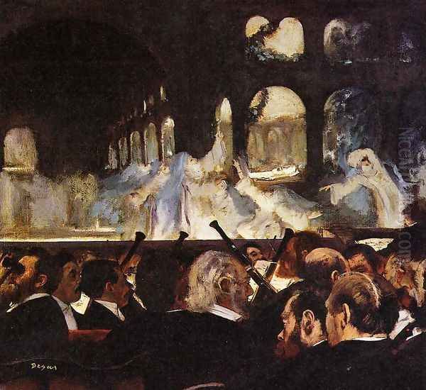 The ballet scene from Meyerbeer's opera 'Robert le Diable', 1876 Oil Painting by Edgar Degas