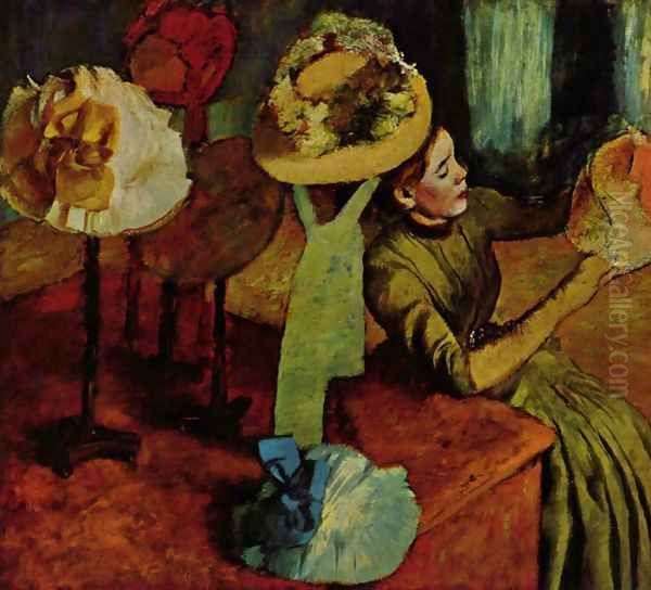 The Millinery Shop 1882-86 Oil Painting by Edgar Degas