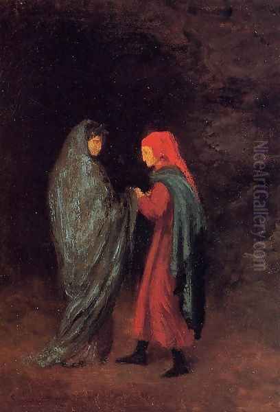 Dante and Virgil at the Entrance to Hell Oil Painting by Edgar Degas