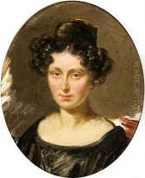 Etude De Portrait De Jeune Femme Oil Painting by Firmin Massot