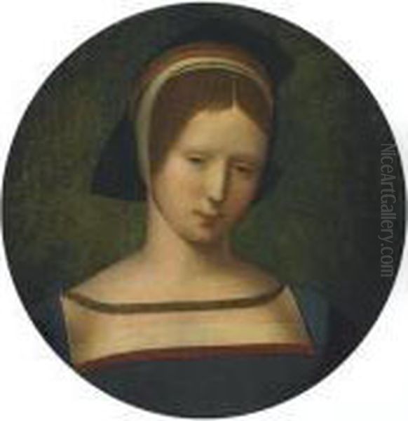 Portrait Of A Young Lady, Head And Shoulders Oil Painting by The Master Of The Female Half-Lengths