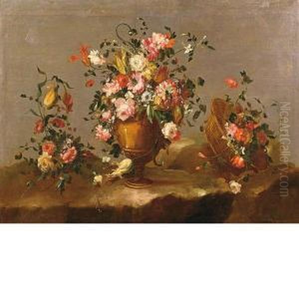 Natura Morta Oil Painting by Master Of The Guardeschi Flowers