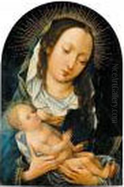 The Virgin And Child Oil Painting by Master Of The Legend Of The Magdalene