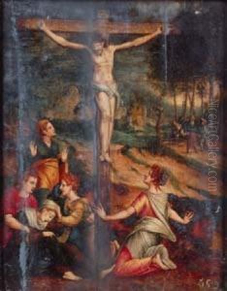 La Crucifixion Oil Painting by Master Of The Prodigal Son