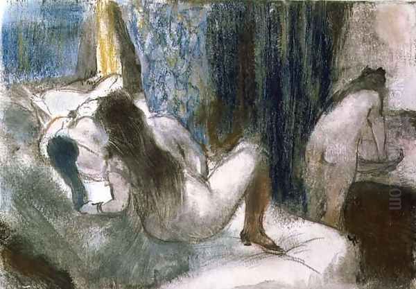 The Brothel, c.1879 Oil Painting by Edgar Degas