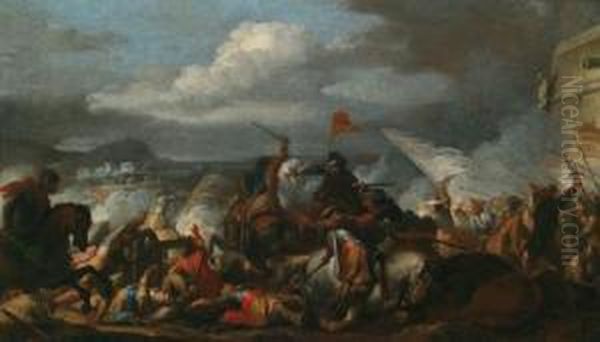 Battaglia Di Cavalleria Oil Painting by Marzio Masturzio