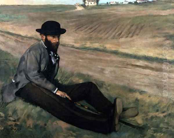 Portrait of Eugene Manet Oil Painting by Edgar Degas