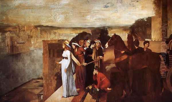 Semiramis Building Babylon, 1861 Oil Painting by Edgar Degas