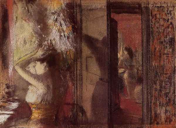 The Actresses Dressing Room Oil Painting by Edgar Degas