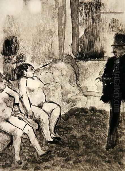 Illustration from 'La Maison Tellier' by Guy de Maupassant (1850-93) 1933 Oil Painting by Edgar Degas