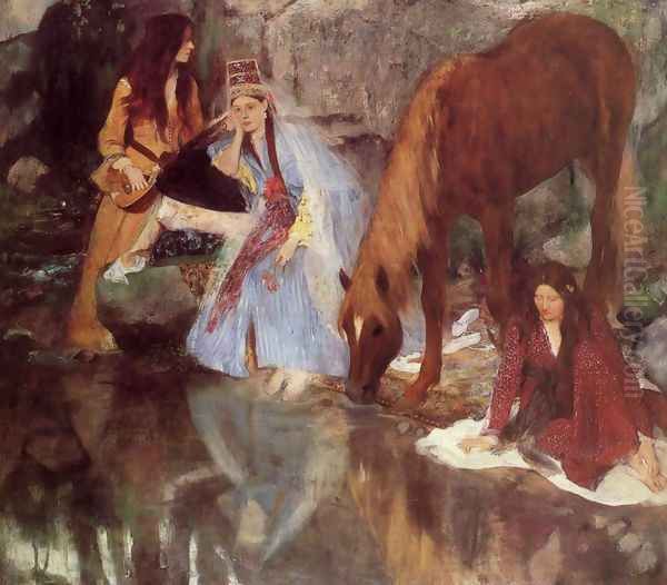 Mlle Fiocre in the Ballet 'La Source' Oil Painting by Edgar Degas