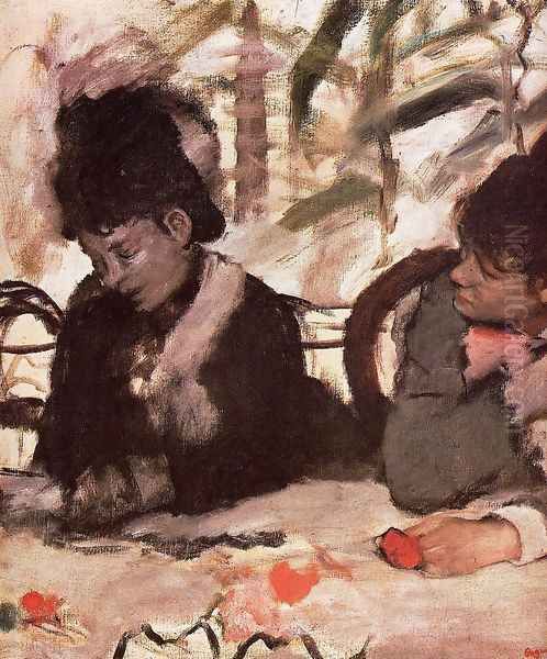 At the Cafe Oil Painting by Edgar Degas