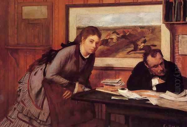 Sulking Oil Painting by Edgar Degas