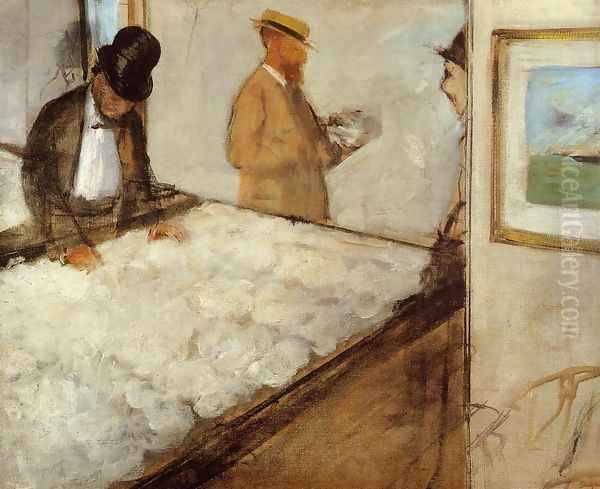 Cotton Merchants in New Orleans, 1873 Oil Painting by Edgar Degas