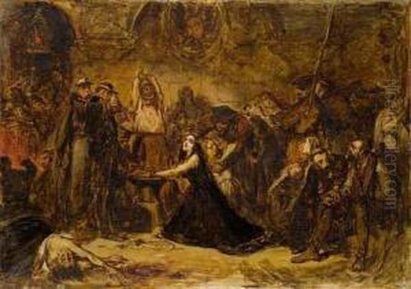 Polen Wird In Fesseln Oil Painting by Jan Matejko