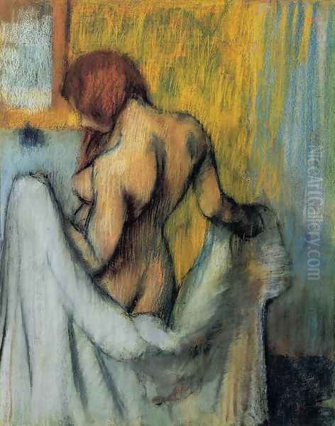 Woman with a Towel Oil Painting by Edgar Degas