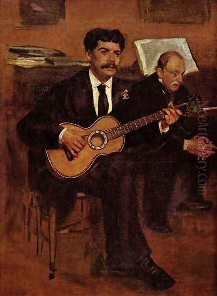 The guitarist Pagans and Monsieur Degas Oil Painting by Edgar Degas