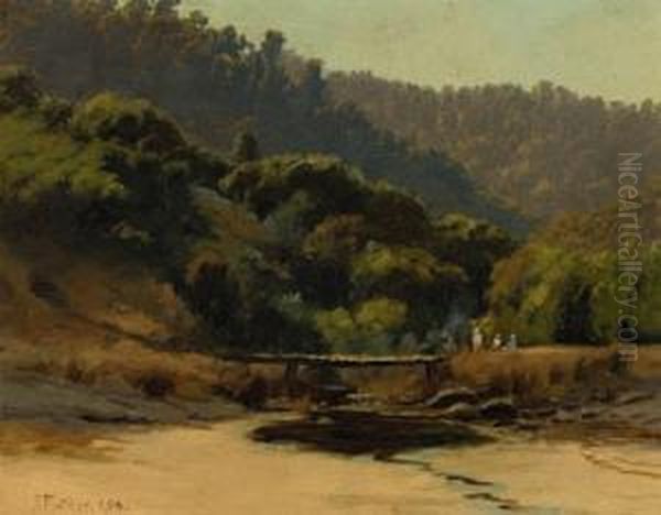 Mouth Of Stony Creek, Lorne Oil Painting by John Robert Mather