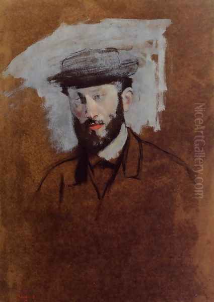 Portrait of Eugene Manet (study) Oil Painting by Edgar Degas