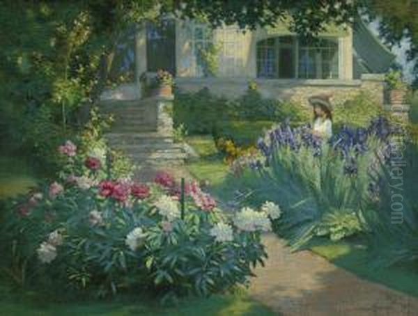 ''garden In June'' Oil Painting by Frank Convers Mathewson