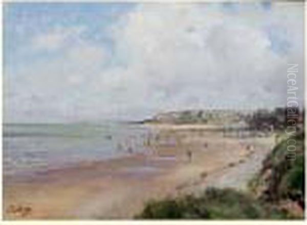 Bord De Plage En Normandie Oil Painting by Paul Mathey