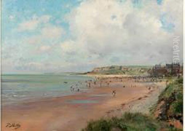 Sur La Plage Oil Painting by Paul Mathey