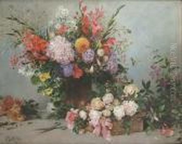 Bouquet D'ete Oil Painting by Paul Mathey