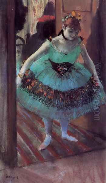 Dancer Leaving Her Dressing Room Oil Painting by Edgar Degas