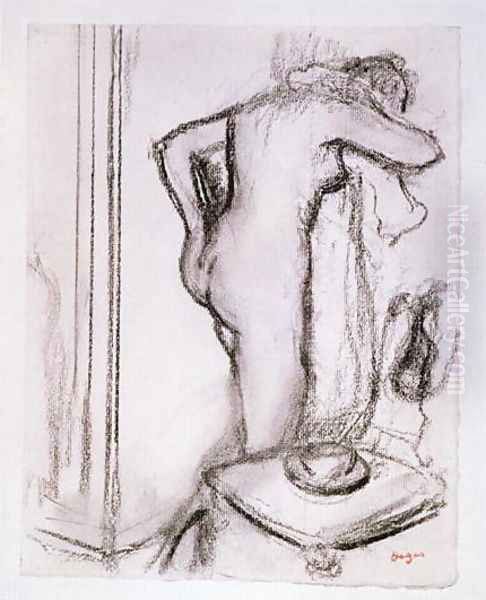 Woman at her Toilet, c.1890 Oil Painting by Edgar Degas