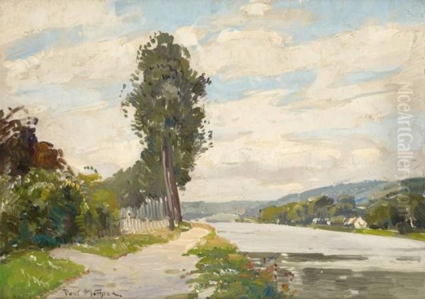 Vue Sur Le Fleuve Oil Painting by Paul Mathieu