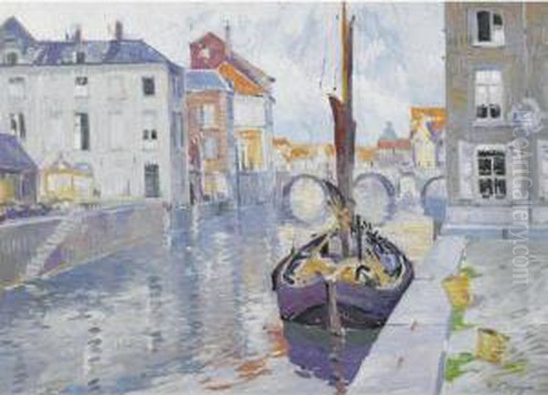 Le Petit Canal Oil Painting by Paul Mathieu