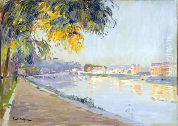 Bord De Riviere Oil Painting by Paul Mathieu