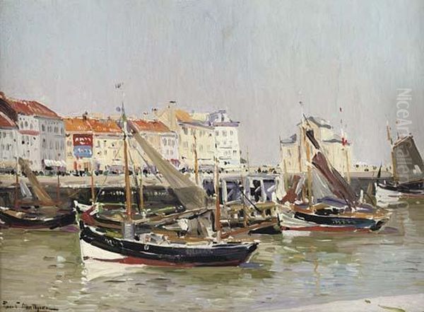 Bassin Des Pecheurs, Ostend Oil Painting by Paul Mathieu