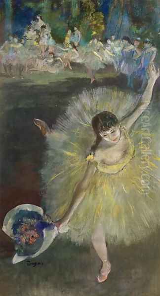 End of an Arabesque, 1877 Oil Painting by Edgar Degas