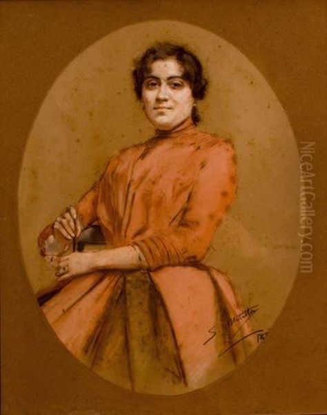 Mujer Oil Painting by Segundo Matilla Y Marina