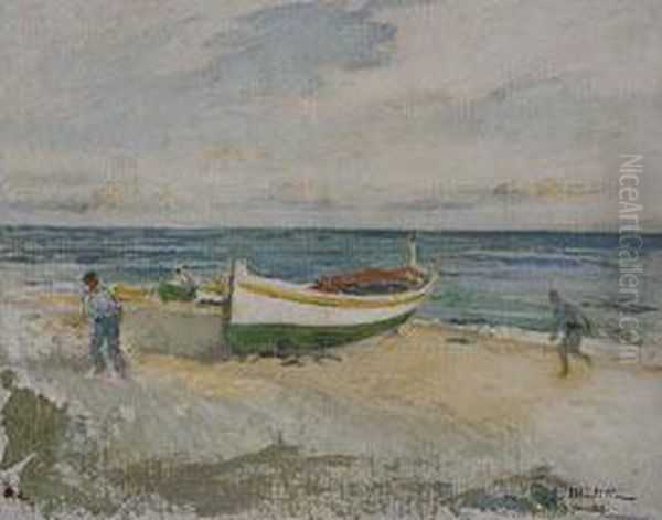 Playa Oil Painting by Segundo Matilla Y Marina