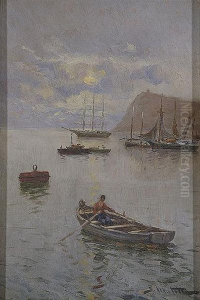 Marina Oil Painting by Segundo Matilla Y Marina