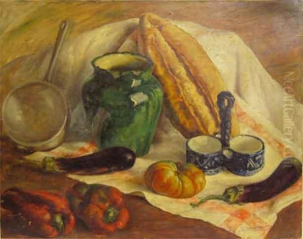 Bodegon Oil Painting by Segundo Matilla Y Marina