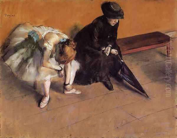 Waiting, c.1882 Oil Painting by Edgar Degas