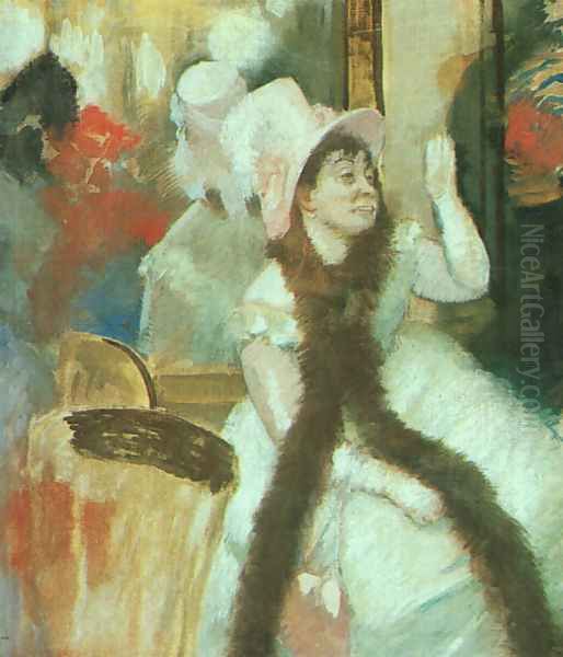 Portrait after a Costume Ball (Portrait of Madame Dietz-Monnin) 1877-79 Oil Painting by Edgar Degas